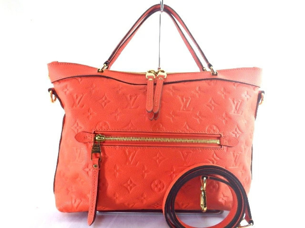 LOUIS VUITTON Tote Bag Monogram Empreinte Bastille Cerise Red